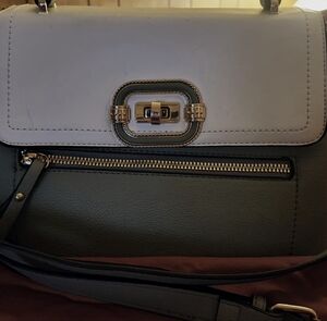 Elegant Two-Tone Handbag